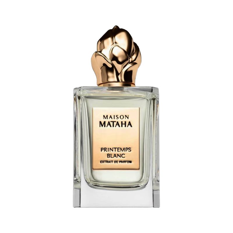 Maison Mataha Printemps Blanc Extrait de Parfum spray in 3.4 oz bottle, featuring elegant floral fragrance.
