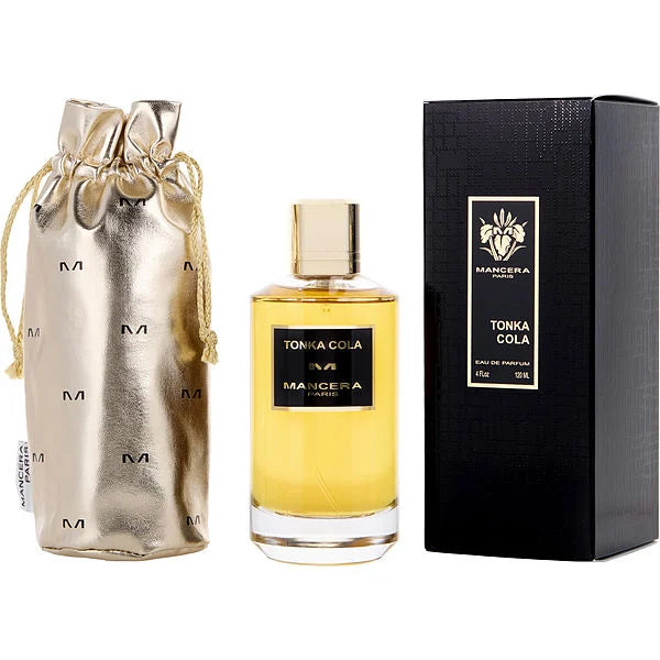 Mancera Tonka Cola Eau de Parfum spray in a 4 oz (120ml) bottle, featuring a sophisticated fragrance with warm vanilla and cola notes.