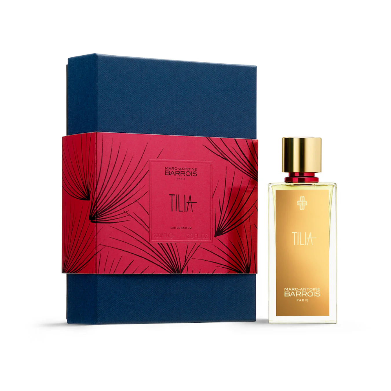 Marc-Antoine Barrois Tilia Eau De Parfum spray bottle, 3.4 oz (100ml), elegant fragrance design with a sleek glass bottle