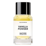 Matiere Premiere Vanilla Powder Eau de Parfum spray tester in 3.4 oz bottle, showcasing the elegant packaging and fragrance.