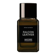 Matiere Premiere Falcon Leather Extrait de Parfum spray in 3.4 oz bottle, featuring luxurious leather fragrance with elegant packaging