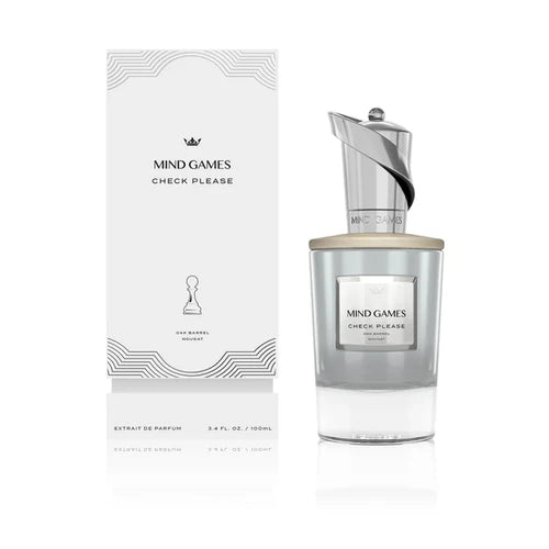 Mind Games Check Please Eau de Parfum spray in 3.4 oz, featuring a sleek bottle from Mind Games Fragrance.