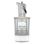 Mind Games Check Please Eau de Parfum spray in 3.4 oz bottle, fragrance by Mind Games Fragrance, shown in a sleek glass bottle.