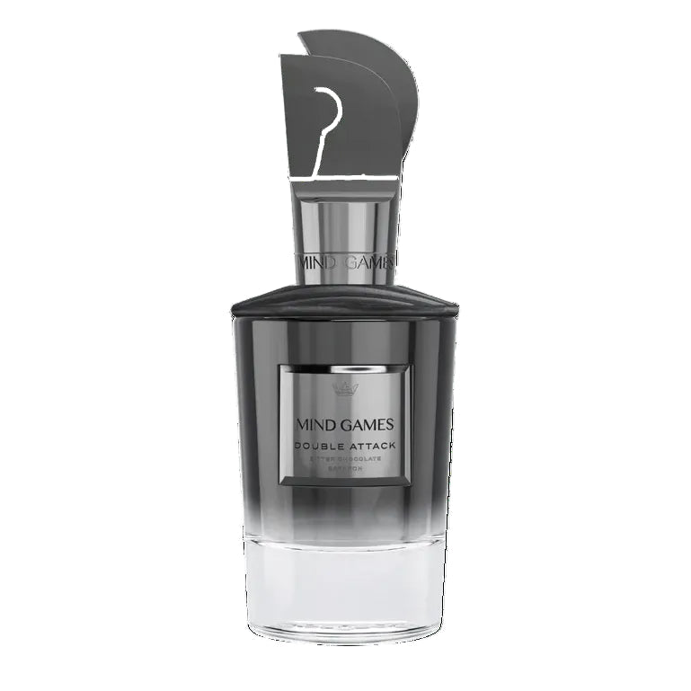 Mind Games Double Attack Extrait de Parfum spray in 3.4 oz bottle, stylish packaging, luxury fragrance by Mind Games Fragrance