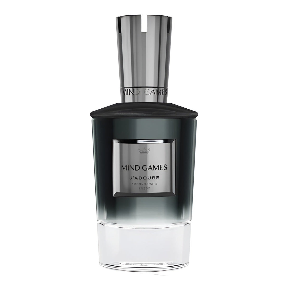 Mind Games Fragrance J'Adoube Extrait de Parfum spray in 3.4 oz bottle, showing elegant packaging and fragrance details.
