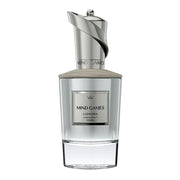 Mind Games Lionora Extrait de Parfum spray in 3.4 oz (100ml) bottle, elegant fragrance with floral and woody notes.
