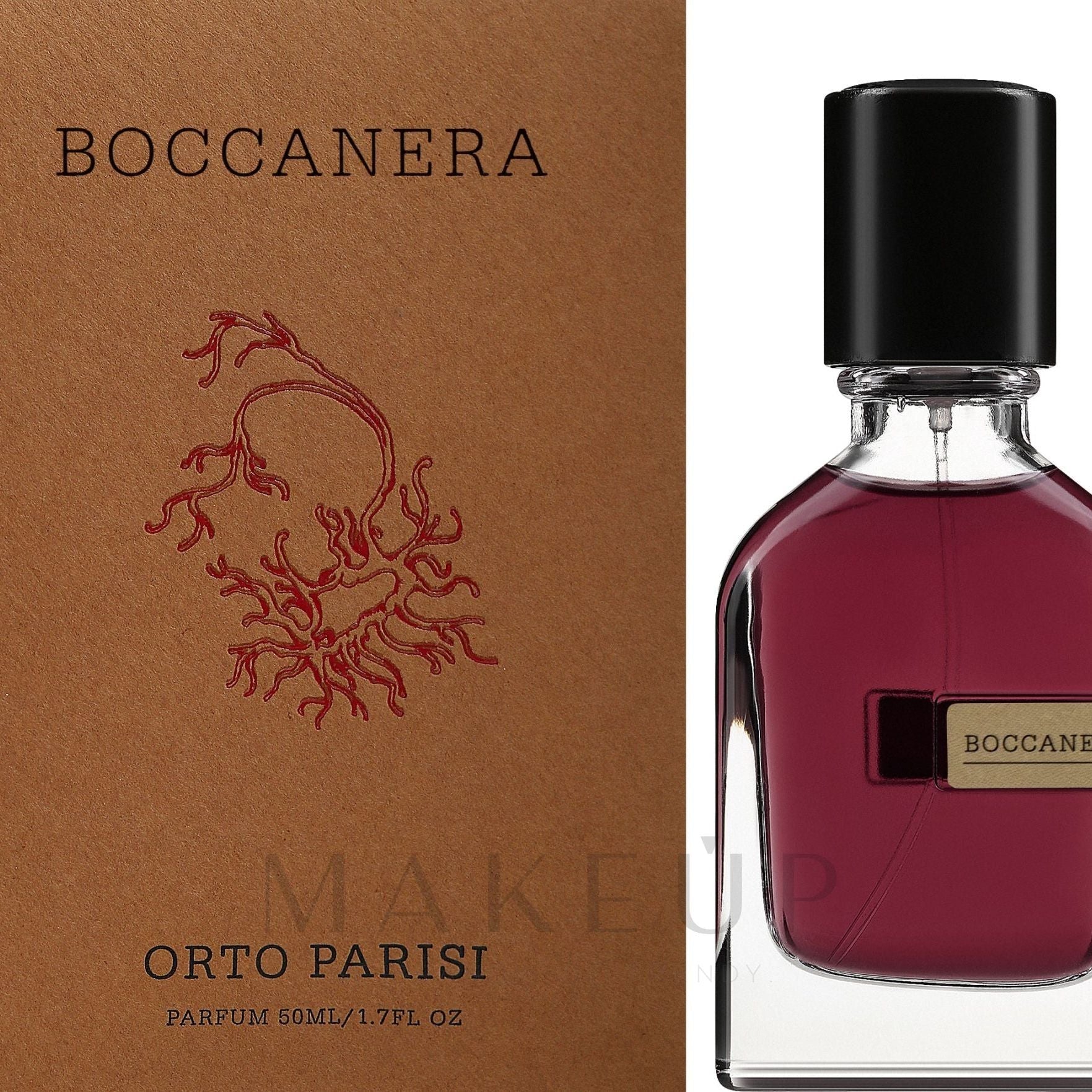 Orto Parisi Boccanera perfume spray, 1.7 oz (50ml), elegant fragrance bottle showcasing the Orto Parisi parfum product.