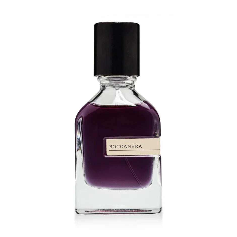 Orto Parisi Boccanera perfume spray in a 50ml bottle, showcasing the elegant fragrance and stylish packaging.