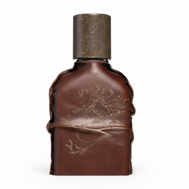 Orto Parisi Cuoium parfum spray bottle, 50ml, featuring a sleek design and luxurious scent.