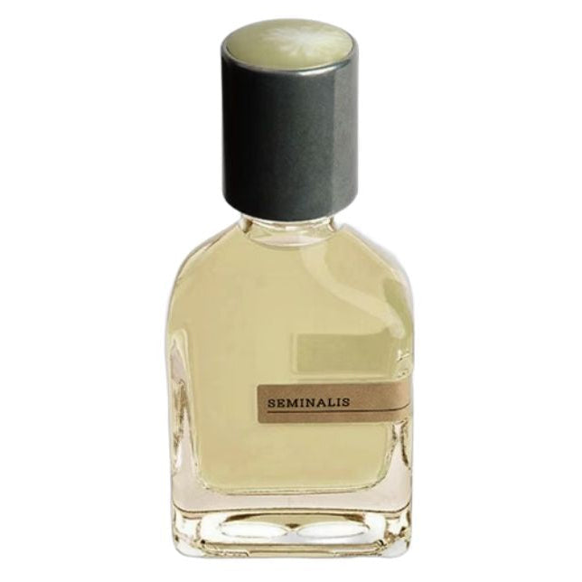 Orto Parisi Seminalis parfum tester spray bottle, 1.7 oz, featuring the distinctive fragrance in a clear glass bottle.