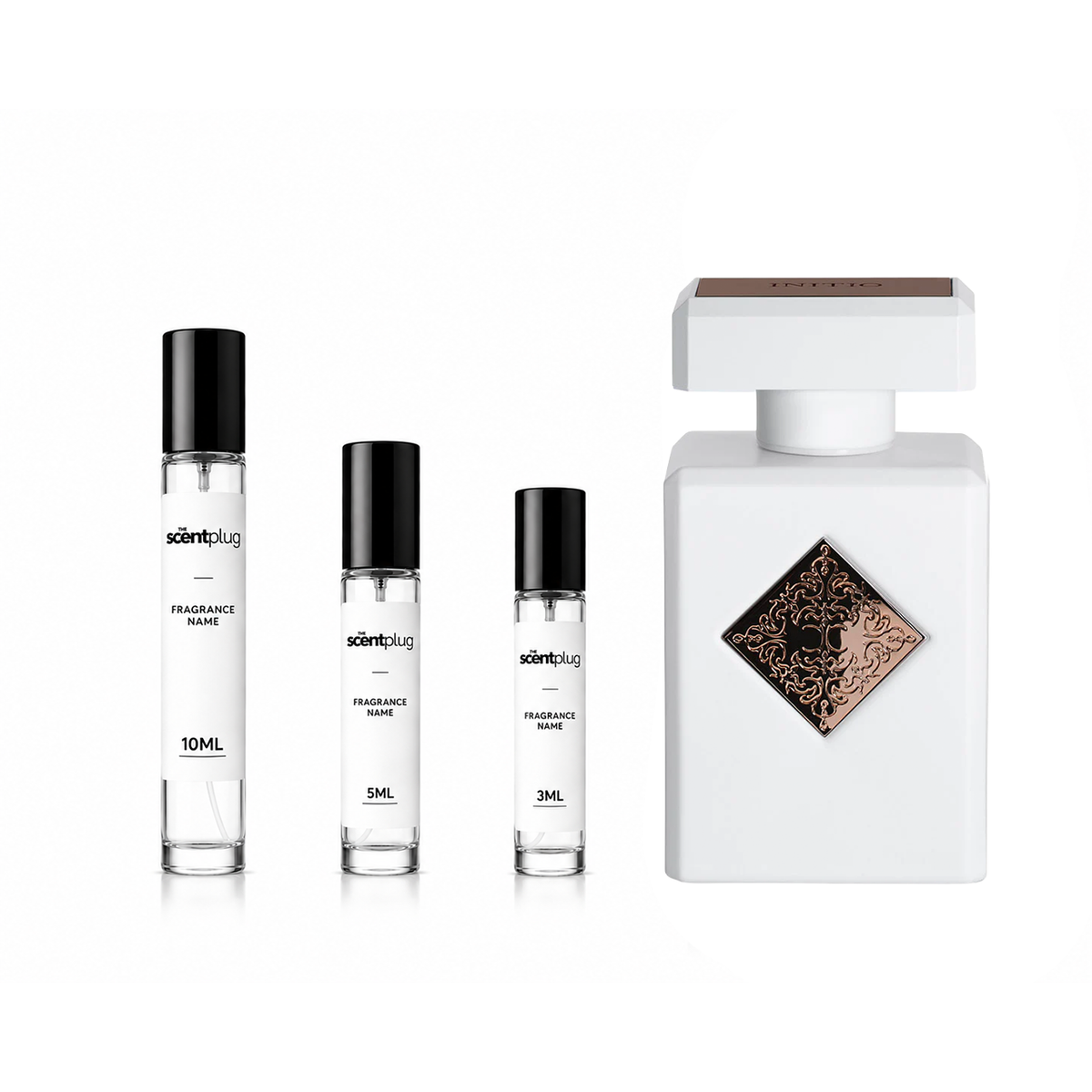 Initio Parfums Prives Paragon Extrait de Parfum sample with elegant bottle and sophisticated design.