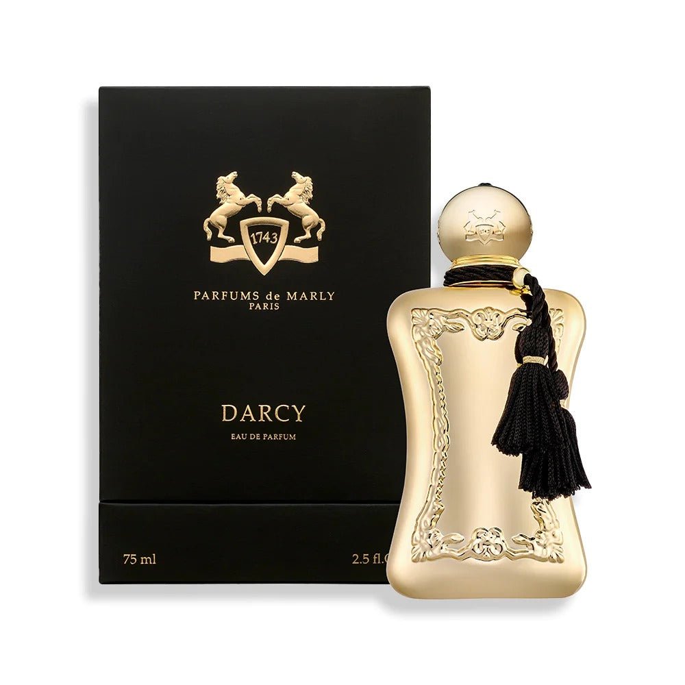 Parfums de Marly Darcy Eau de Parfum tester in 75ml spray bottle, showcasing elegant packaging and product label.