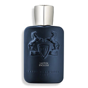 Parfums de Marly Layton Exclusif Eau de Parfum spray bottle, 4.2 oz, featuring elegant packaging and branding.