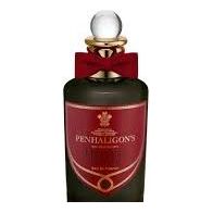 Penhaligon's Halfeti Leather Eau De Parfum spray in 3.4 oz (100ml), with a sleek glass bottle and elegant design.