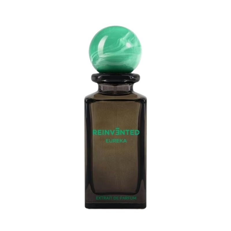 Reinvented Eureka Eau de Parfum bottle with sleek design, showcasing the elegant fragrance container from the Reinvented brand.