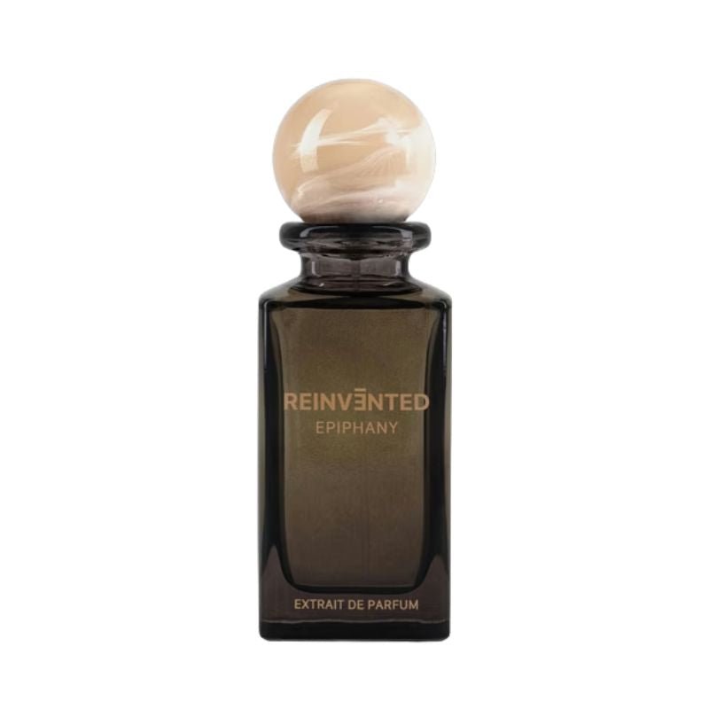 Reinvented Epiphany Extrait de Parfum bottle with sleek design, showcasing the luxury fragrance by Reinvented.