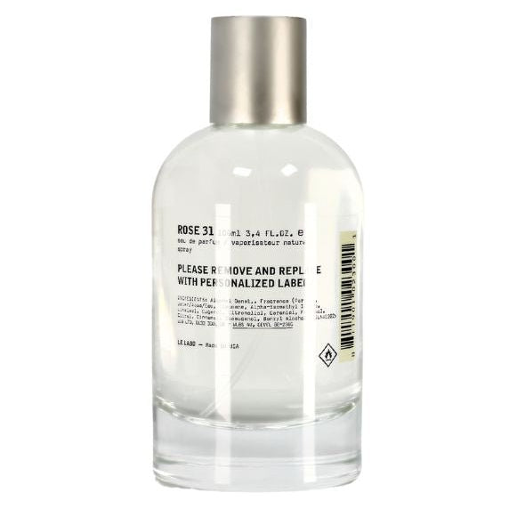 Le Labo Rose 31 Eau De Parfum tester bottle with minimalist design and floral rose scent label.