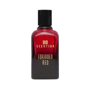 Scentido Forbidden Red Eau de Parfum spray bottle, 2.5 oz (75ml), elegant design, showcasing the fragrance bottle.