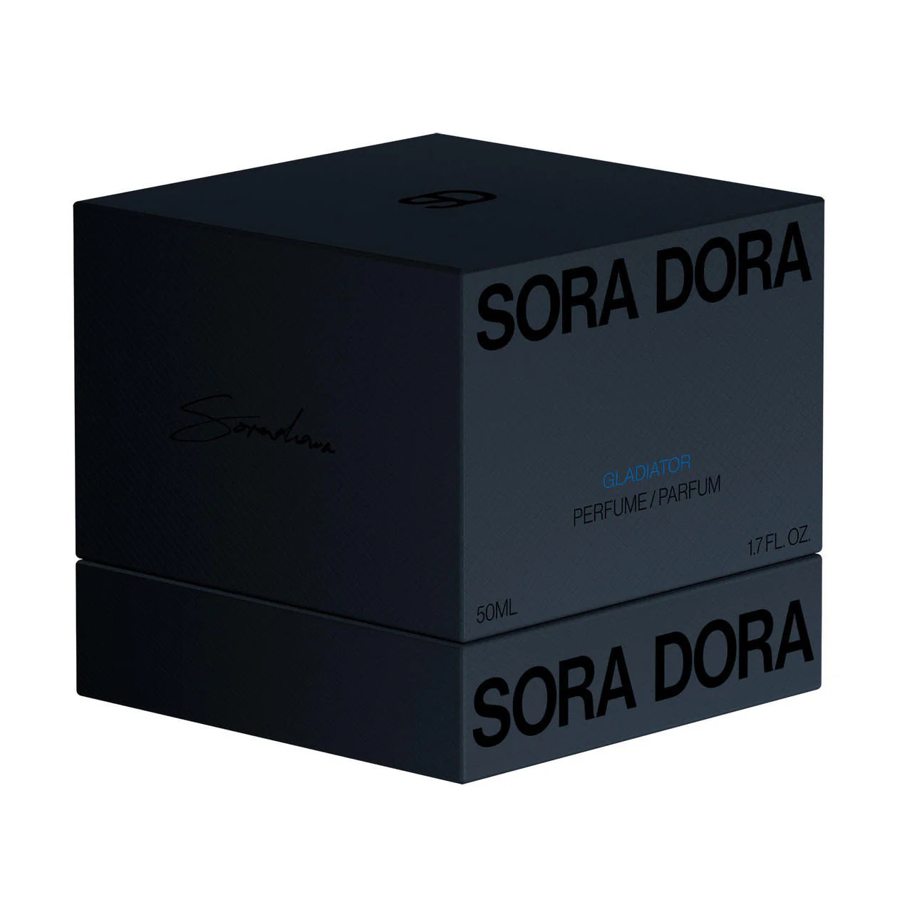 Sora Dora Gladiator Eau de Parfum bottle with sleek design, 50ml size, showcasing the luxurious fragrance.