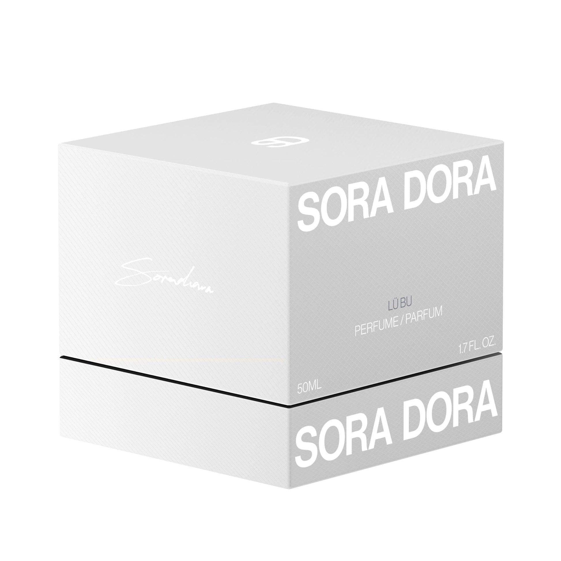 Sora Dora Lu Bu extrait de parfum spray in 1.7 oz bottle, showcasing the elegant packaging of the Sora Dora fragrance.