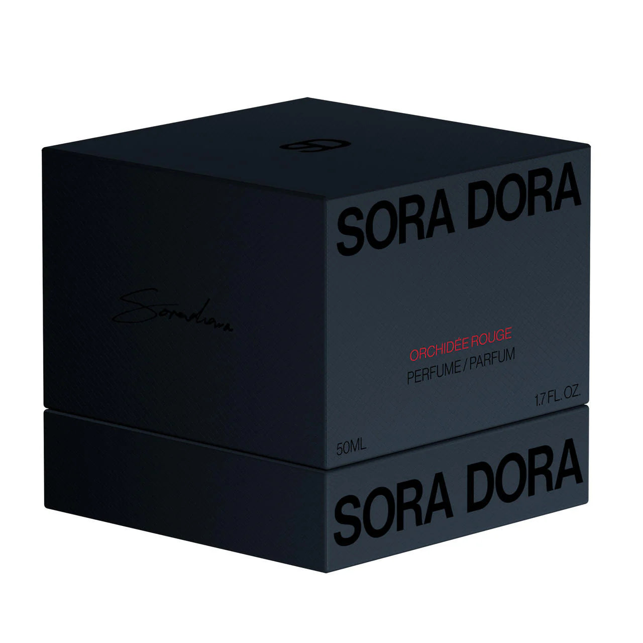 Sora Dora Orchidee Rouge Extrait de Parfum spray in 50ml bottle, featuring elegant floral orchid fragrance.