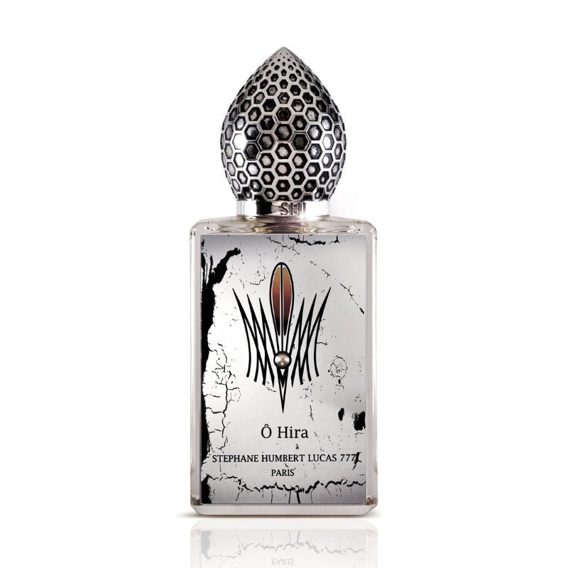 Stephane Humbert Lucas O Hira Eau De Parfum spray bottle, 50ml, with elegant packaging and fragrance details visible.