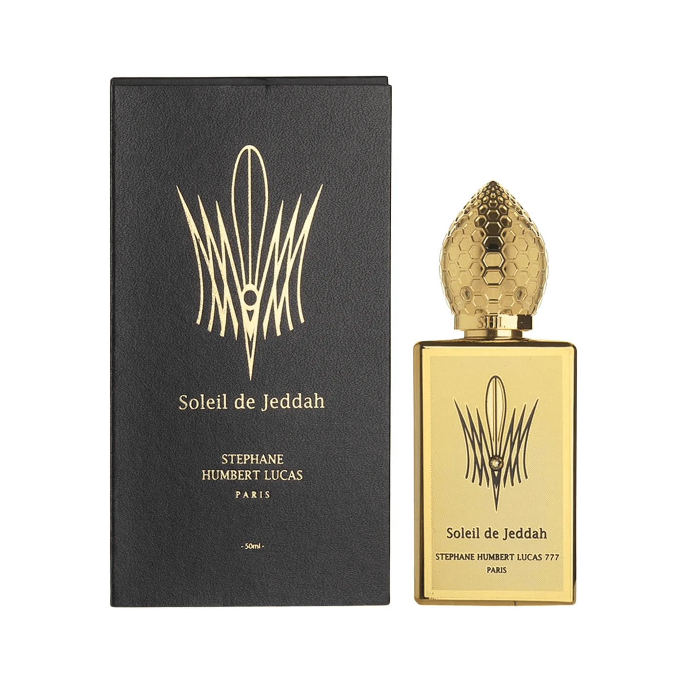 Stephane Humbert Lucas Soleil de Jeddah Eau de Parfum spray in 1.7 oz/50ml bottle with elegant packaging.