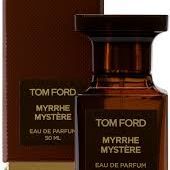 Tom Ford Myrrhe Mystere Eau de Parfum spray bottle, 1.7 oz (50 ml), with elegant fragrance design.