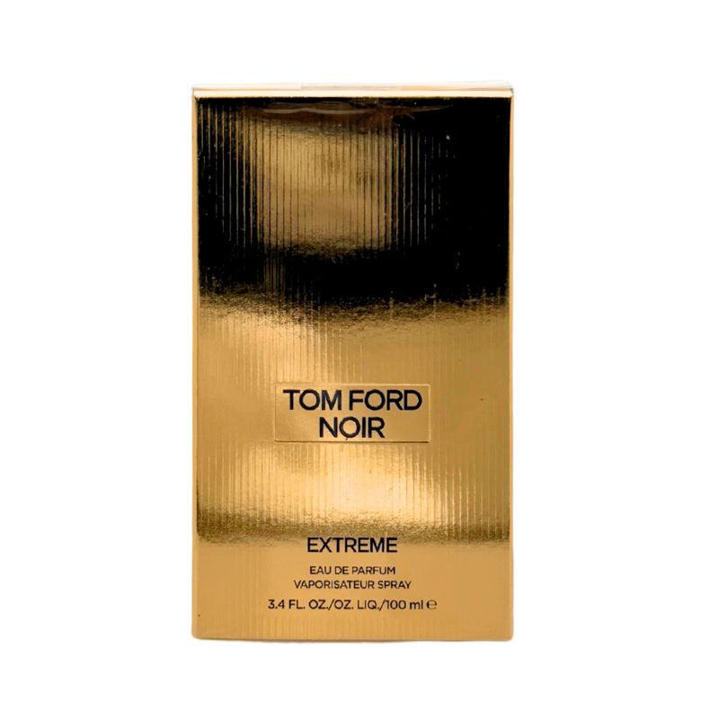 Tom Ford Noir Extreme Eau de Parfum spray in 3.4 oz (100ml), showcasing the elegant bottle design and packaging.