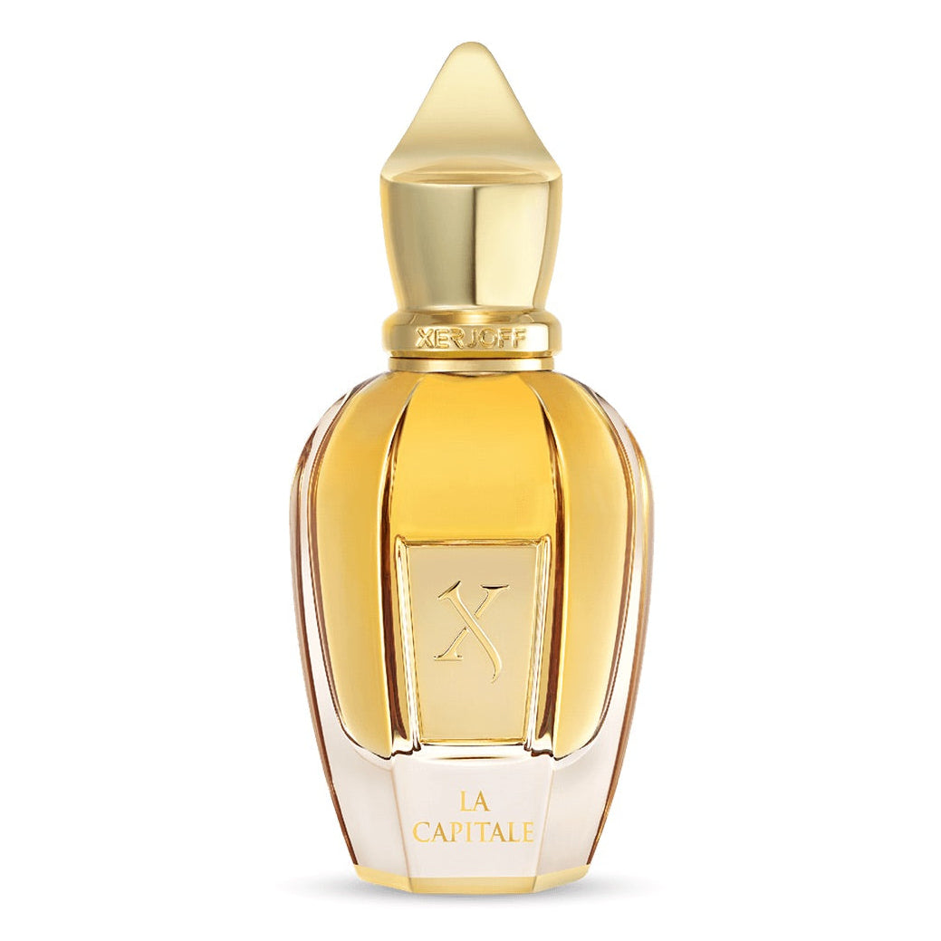 Xerjoff La Capitale Eau de Parfum spray in 1.7 oz bottle, featuring elegant glass design and a luxurious fragrance.