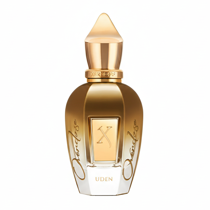Xerjoff Uden Overdose Eau de Parfum spray bottle, 1.7 oz (50ml), elegant packaging for luxurious fragrance
