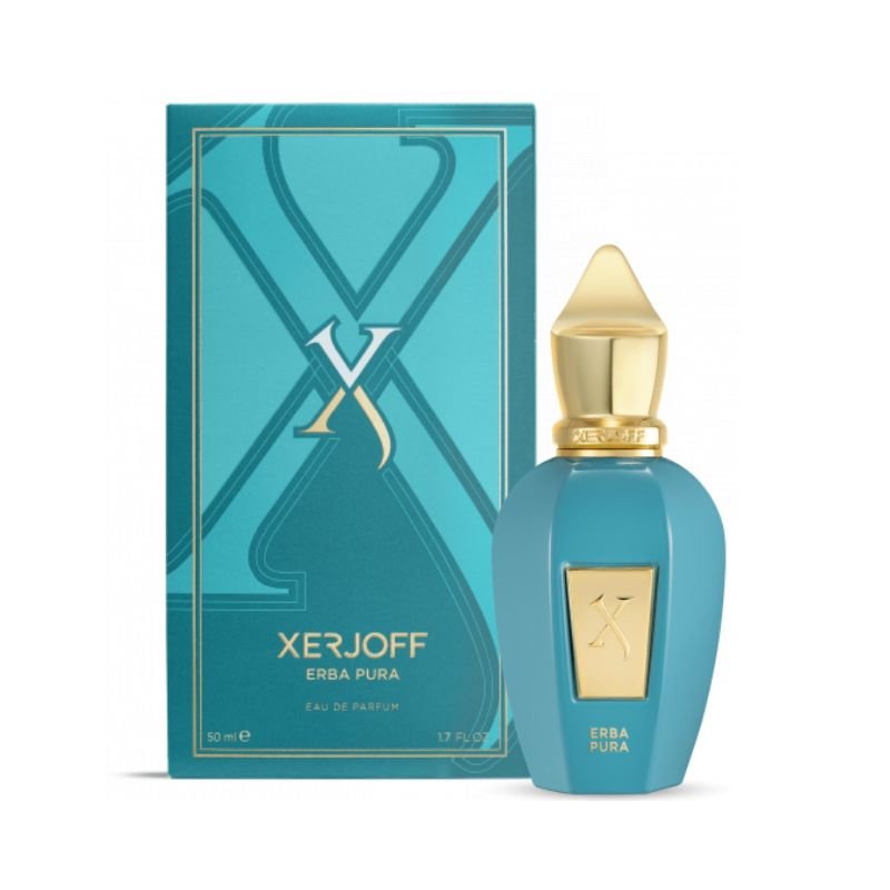 Xerjoff Erba Pura Eau de Parfum spray in 3.4 oz bottle, featuring a luxurious fragrance and elegant packaging.