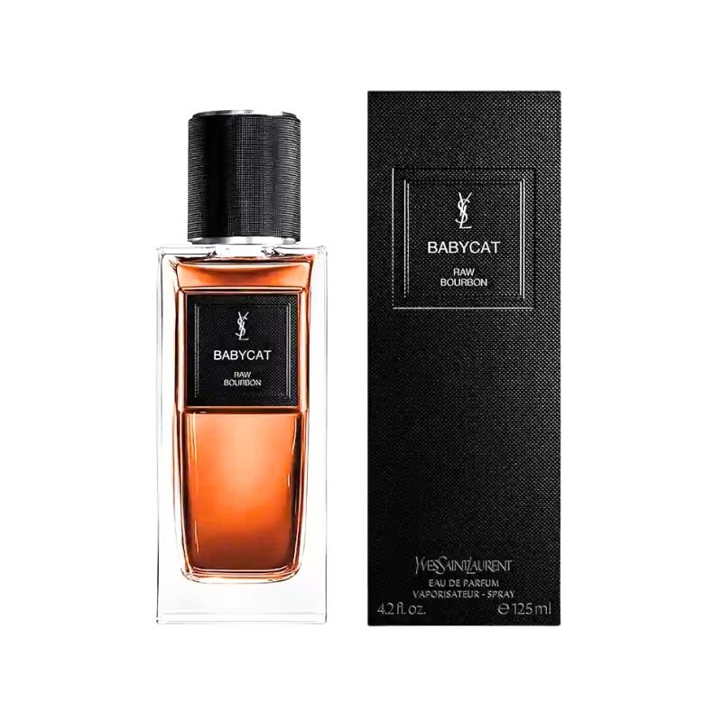 Yves Saint Laurent Babycat Eau de Parfum spray bottle, 4.2 oz (125ml), elegant floral fragrance in a sleek glass bottle